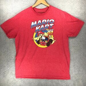 Mario Kart Since 92 Graphic T-Shirt Mens XL Red Heather Short Sleeve Nintendo